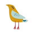 Vector cute abstract bird ilustration, scandinavian style Royalty Free Stock Photo