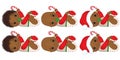 Vector Cute African American Baby Boys Wearing Christmas Clothes