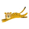 Vector cute African animal. Cheetah. Funny character for kids.