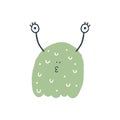 Vector cute baby monster art. Nursery illustration Royalty Free Stock Photo