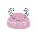 Vector cute baby monster art. Nursery illustration Royalty Free Stock Photo