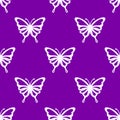 Vector cute butterfly seamless repeat pattern design background. Trendy colorful butterflies silhouettes for fashion, cover, Royalty Free Stock Photo