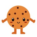 Cute cartoon cookie isolated