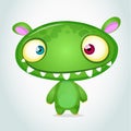 Vector cute cartoon monster alien. Halloween monster character