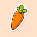 cute cartoon of single carrot