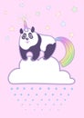 Vector cute chubby panda