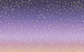 Vector cute delicate gradient background for website, postcard, cover, banner, sky with gold stars