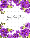 Vector cute floral frame, imitation watercolor, background object, decorative element with the ability to place text