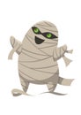 Vector cute and funny cartoon mummy character . Halloweeen monster