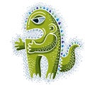 Vector cute Halloween character ogre, fictitious creature. Cool Royalty Free Stock Photo