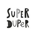 vector cute hand lettering super duper text