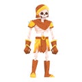 vector cute human skeleton medieval fantasy cartoon illustration isolated Royalty Free Stock Photo