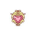 Vector cute jewelry heart