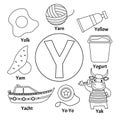 Vector cute kids alphabet. Royalty Free Stock Photo