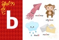 Vector cute kids alphabet. Royalty Free Stock Photo