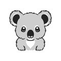 Koala head silhouette Logo clipart