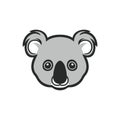Koala Logo of animal head clip art