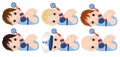 Vector cute little baby boys dressed in nautical style