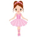 Vector Cute Little Ballerina Dancing