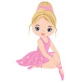 Vector Cute Little Ballerina Royalty Free Stock Photo