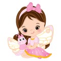 Vector Cute Little Fairy with Butterfly