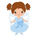 Vector Cute Little Fairy Flying