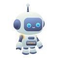 Vector a cute robot character. Artificial intelligence in science and business, smart machine, chat bot