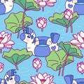 Vector cute seamless pattern art Royalty Free Stock Photo