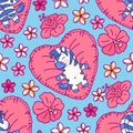 Vector cute seamless pattern art Royalty Free Stock Photo