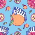 Vector cute seamless pattern art Royalty Free Stock Photo