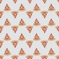 Vector Cute seamless pattern with pizza slices
