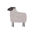 Vector cute simple sheep art illustration