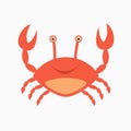 Vector cute smiling happy crab character