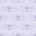 Vector Cute and Sweet Monochromatic Bats seamless pattern background. Perfect for fabric, scrapbooking and wallpaper