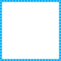 Vector cyan blue and white square frame made of animal paw prints copy space