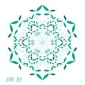 Vector cyan floral spring mandala