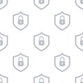 Vector Cyber attack security pattern seamless with shield and keylock.