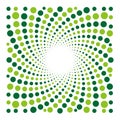 Vector cyclic optical illusion with dots background Royalty Free Stock Photo