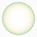 Vector cyclic optical illusion with dots background Royalty Free Stock Photo