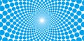 Vector cyclic optical illusion with dots background Royalty Free Stock Photo