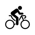 Vector Cyclist icon simple. Bike or Bicycle