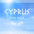 Vector Cyprus with name city Text Design illustration