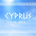 Vector Cyprus with name city Text Design illustration