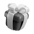 Vector 3d Black Friday gift box icon. Cute realistic minimal 3d render surprise box