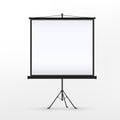 Vector 3d blank projection screen Royalty Free Stock Photo