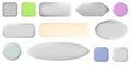 Vector 3d button set with gradient Isolated elements for your design Royalty Free Stock Photo