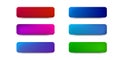 Vector 3d button set with gradient Isolated elements for your design Royalty Free Stock Photo
