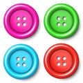 Vector 3D buttons isolated on white background set. Realistic vector illustration
