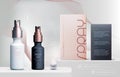Vector 3D elegant cosmetic products background premium oil spray for skin care products. Luxury facial cream. Cosmetic ads flyer Royalty Free Stock Photo