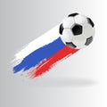 Vector 3d football isolated ball on transparent background.